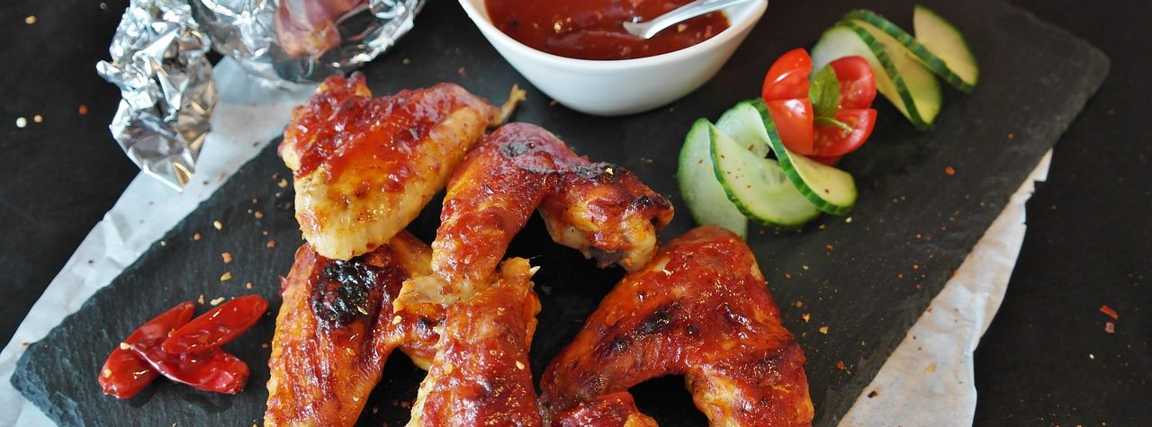 cooked chicken wings